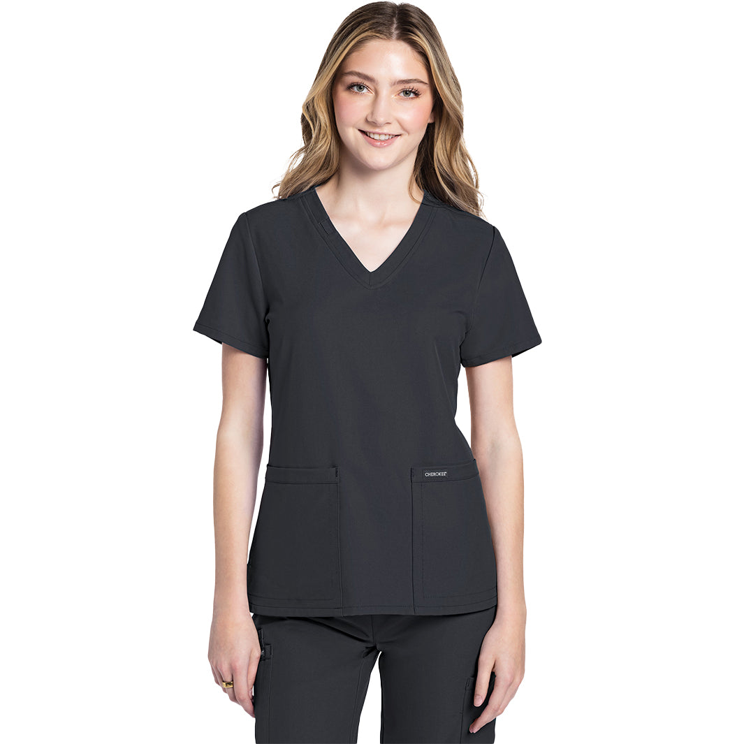 Cherokee Workwear Originals Ultra Women's 2 Pocket V-Neck Top