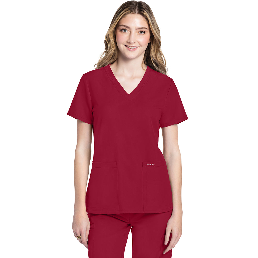 Cherokee Workwear Originals Ultra Women's 2 Pocket V-Neck Top