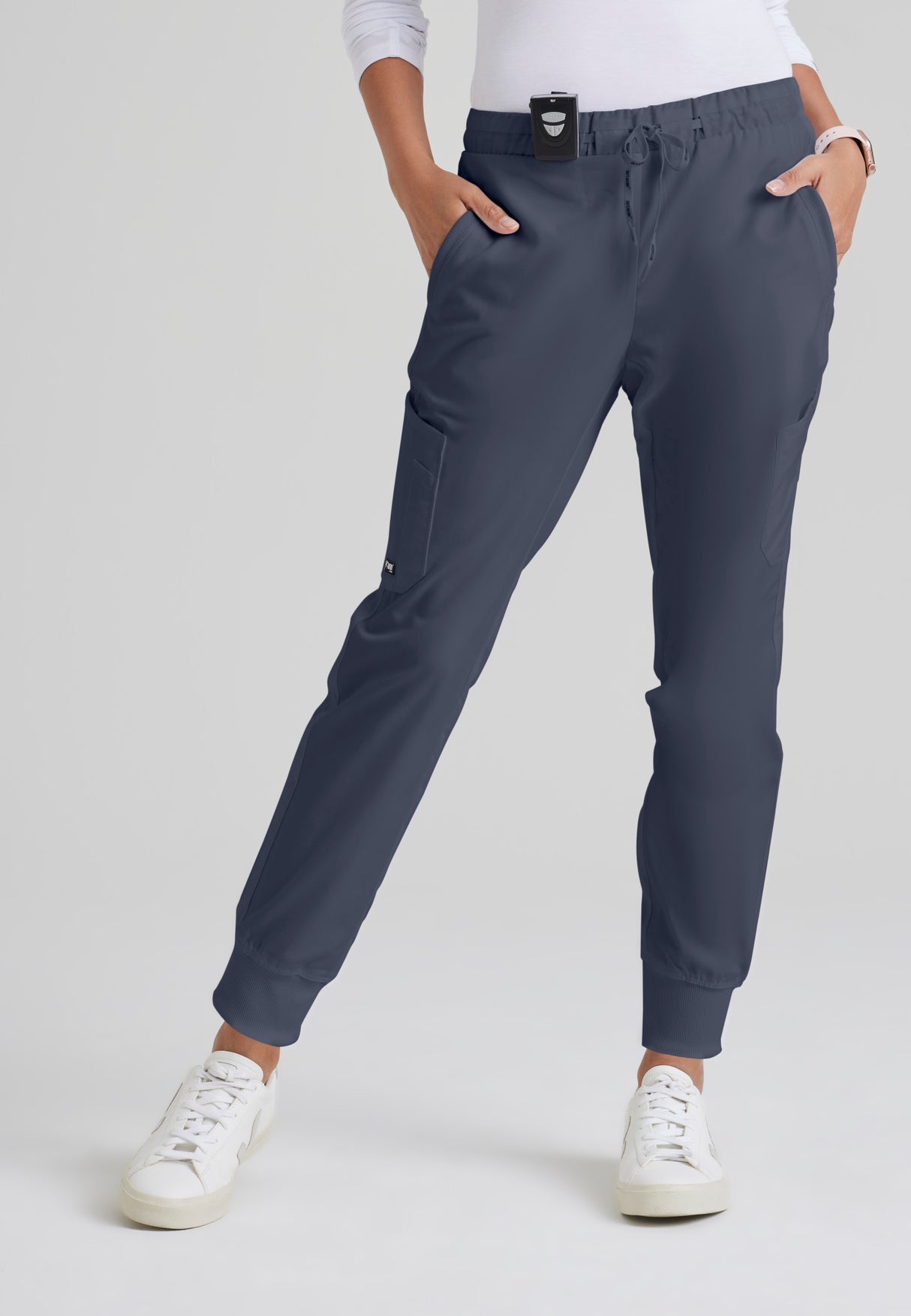 Grey's Anatomy™ Women's Kira 5-Pocket Mid-Rise Jogger Scrub Petite Pant