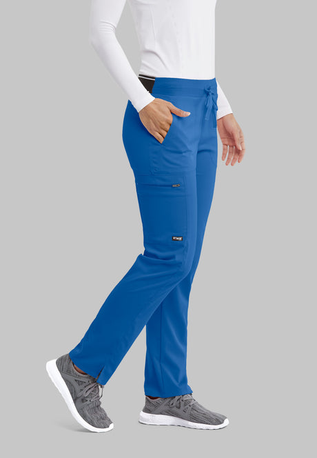 Grey's Anatomy™ Spandex Stretch Women's Kim 3-Pocket Mid-Rise Straight Leg Pant