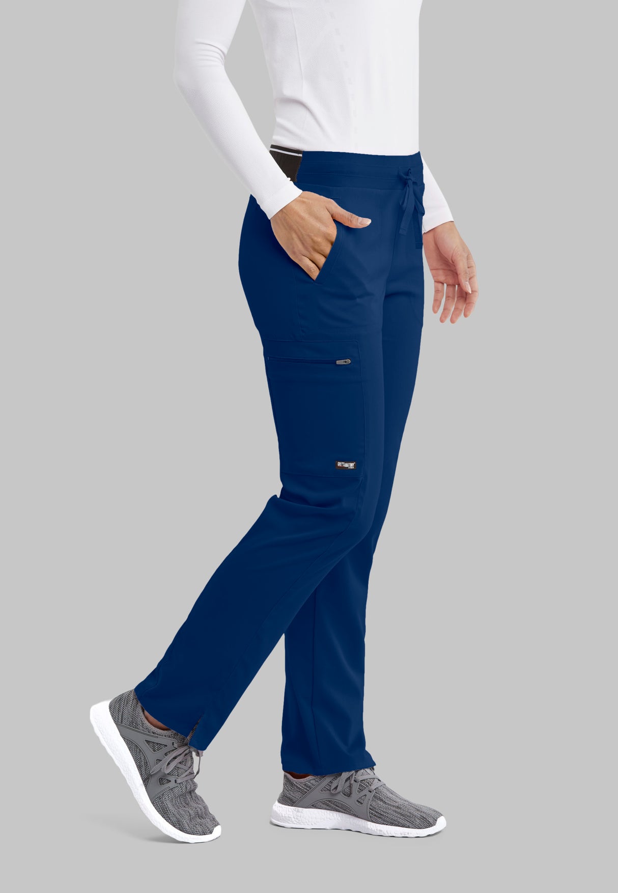Grey's Anatomy™ Spandex Stretch Women's Kim 3-Pocket Mid-Rise Straight Leg Tall Pant
