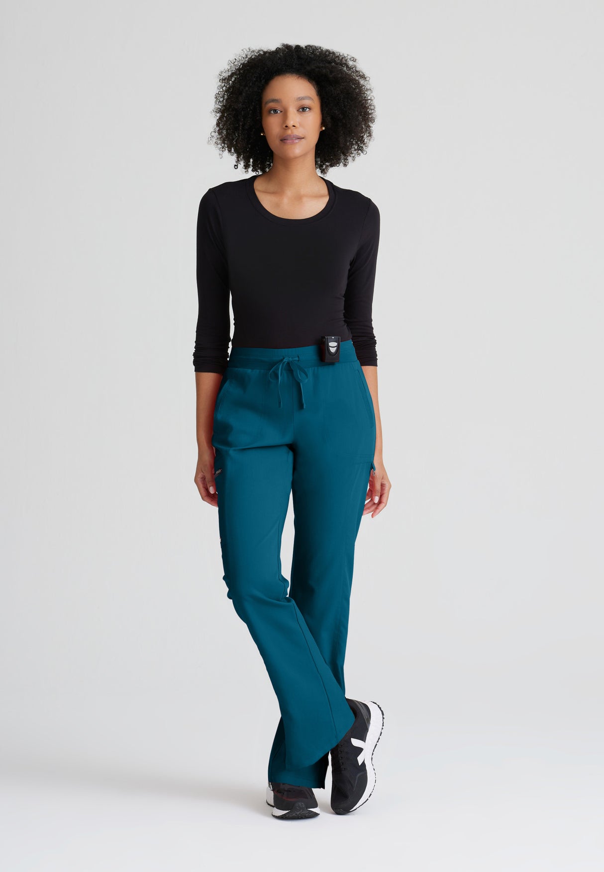 Grey's Anatomy™ Spandex Stretch Women's Kim 3-Pocket Mid-Rise Straight Leg Tall Pant