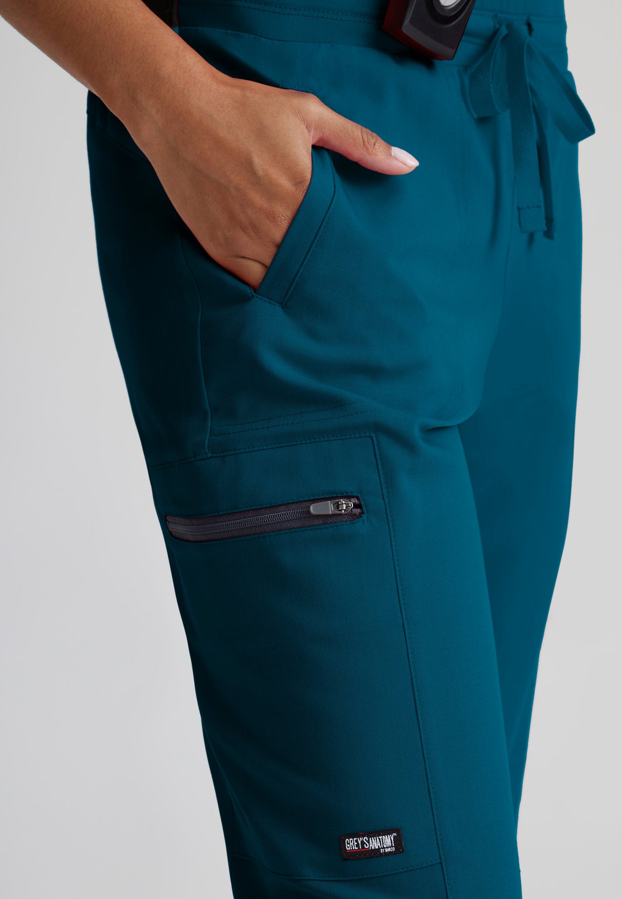Grey's Anatomy™ Spandex Stretch Women's Kim 3-Pocket Mid-Rise Straight Leg Tall Pant