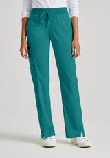 Grey's Anatomy™ Spandex Stretch Women's Kim 3-Pocket Mid-Rise Straight Leg Pant