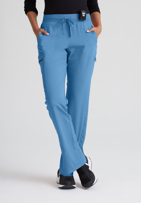 Grey's Anatomy™ Spandex Stretch Women's Kim 3-Pocket Mid-Rise Straight Leg Pant