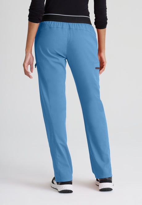 Grey's Anatomy™ Spandex Stretch Women's Kim 3-Pocket Mid-Rise Straight Leg Pant