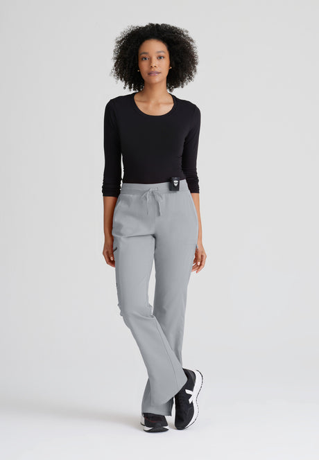 Grey's Anatomy™ Spandex Stretch Women's Kim 3-Pocket Mid-Rise Straight Leg Pant