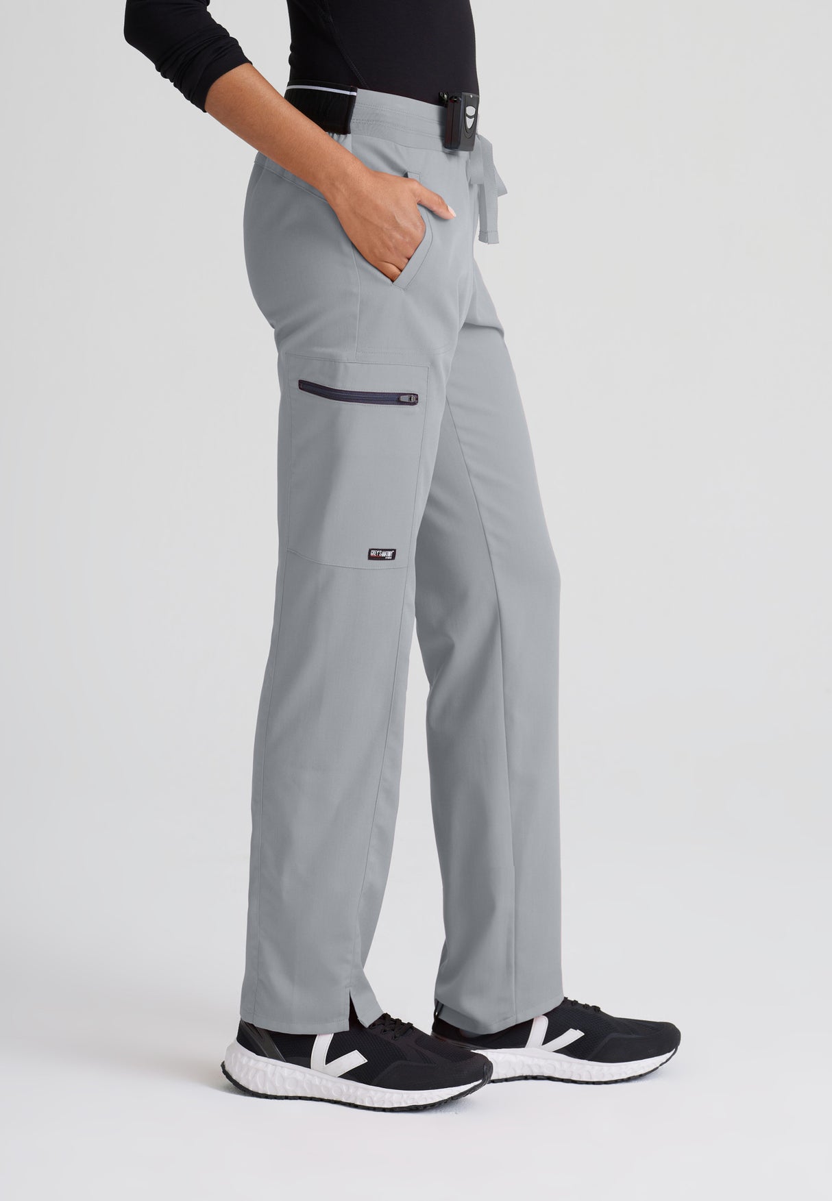 Grey's Anatomy™ Spandex Stretch Women's Kim 3-Pocket Mid-Rise Straight Leg Tall Pant