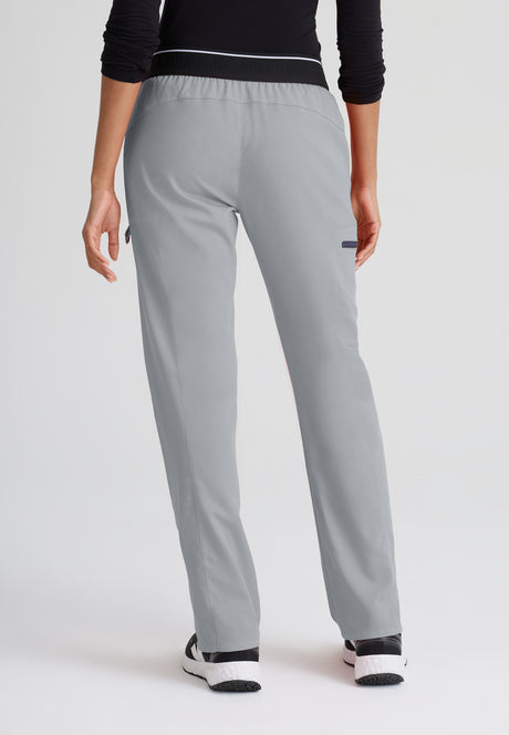 Grey's Anatomy™ Spandex Stretch Women's Kim 3-Pocket Mid-Rise Straight Leg Pant