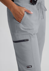 Grey's Anatomy™ Spandex Stretch Women's Kim 3-Pocket Mid-Rise Straight Leg Tall Pant
