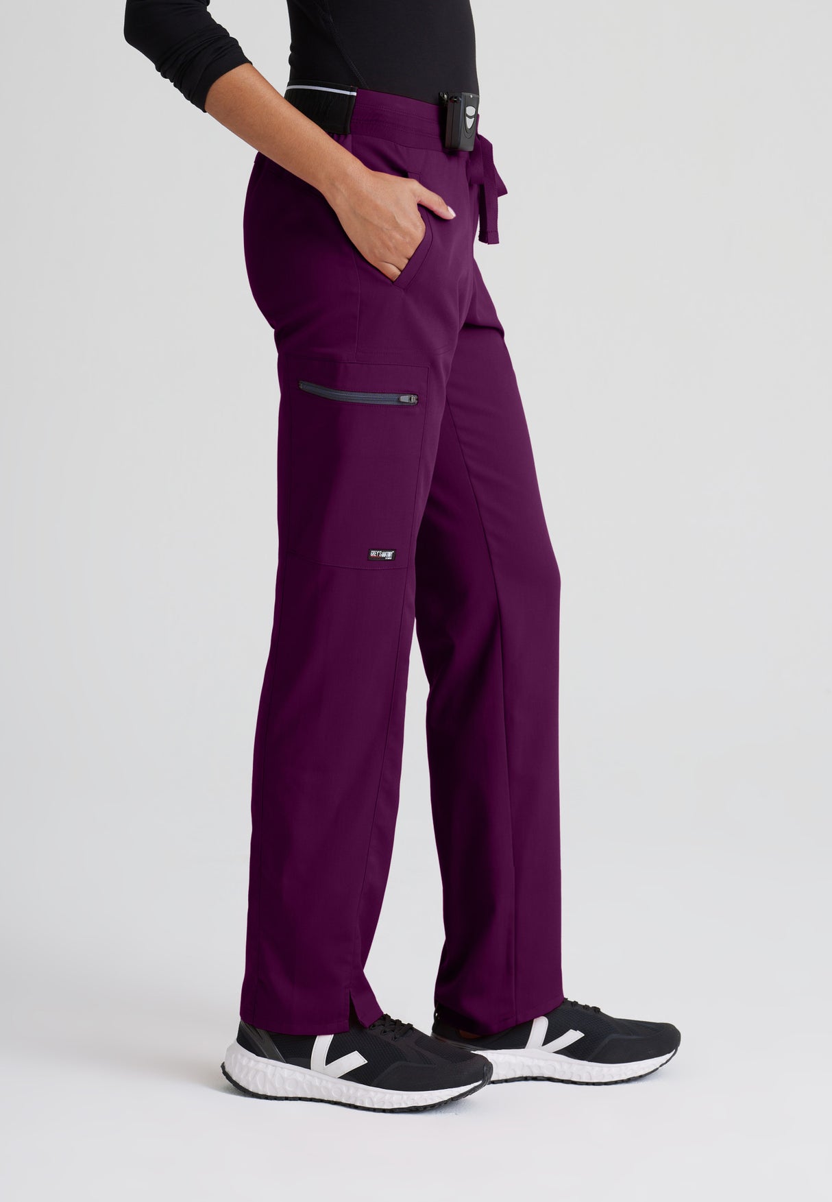 Grey's Anatomy™ Spandex Stretch Women's Kim 3-Pocket Mid-Rise Straight Leg Tall Pant