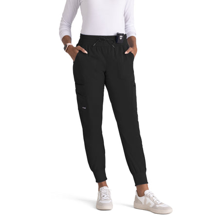 Grey's Anatomy™ Spandex Stretch Women's Carly 7-Pocket Mid-Rise Jogger Scrub Pant