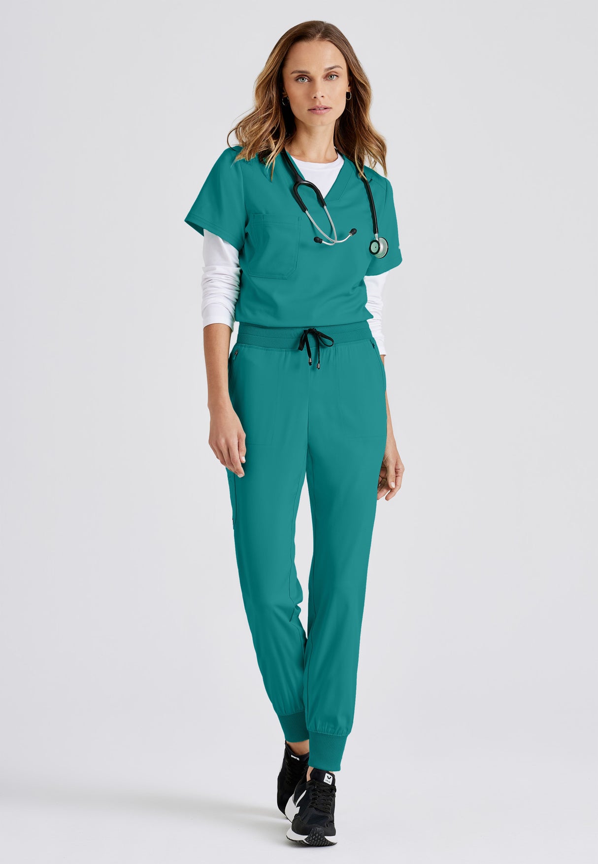 Grey's Anatomy™ Spandex Stretch Women's Eden 5-Pocket Mid-Rise Jogger Scrub Tall Pant