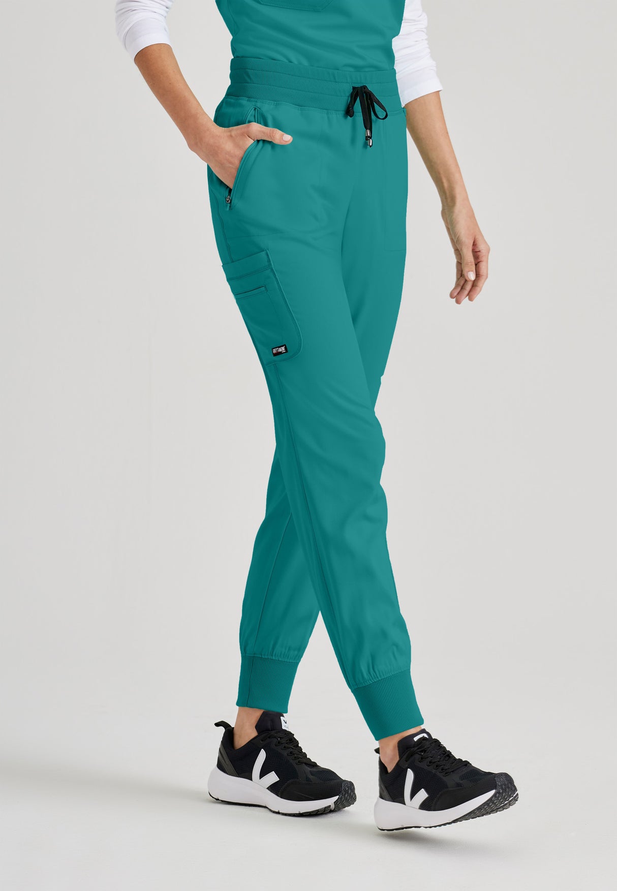 Grey's Anatomy™ Spandex Stretch Women's Eden 5-Pocket Mid-Rise Jogger Scrub Tall Pant