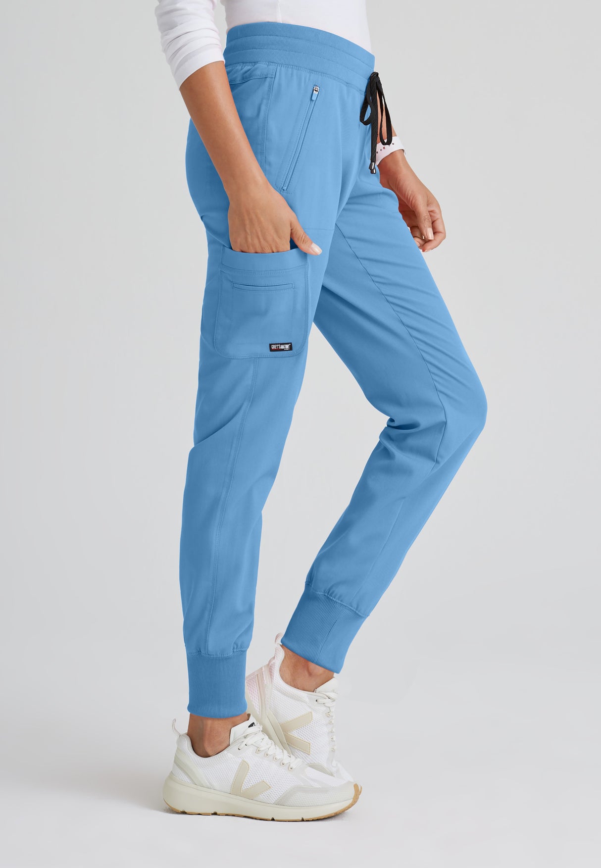 Grey's Anatomy™ Spandex Stretch Women's Eden 5-Pocket Mid-Rise Jogger Scrub Tall Pant