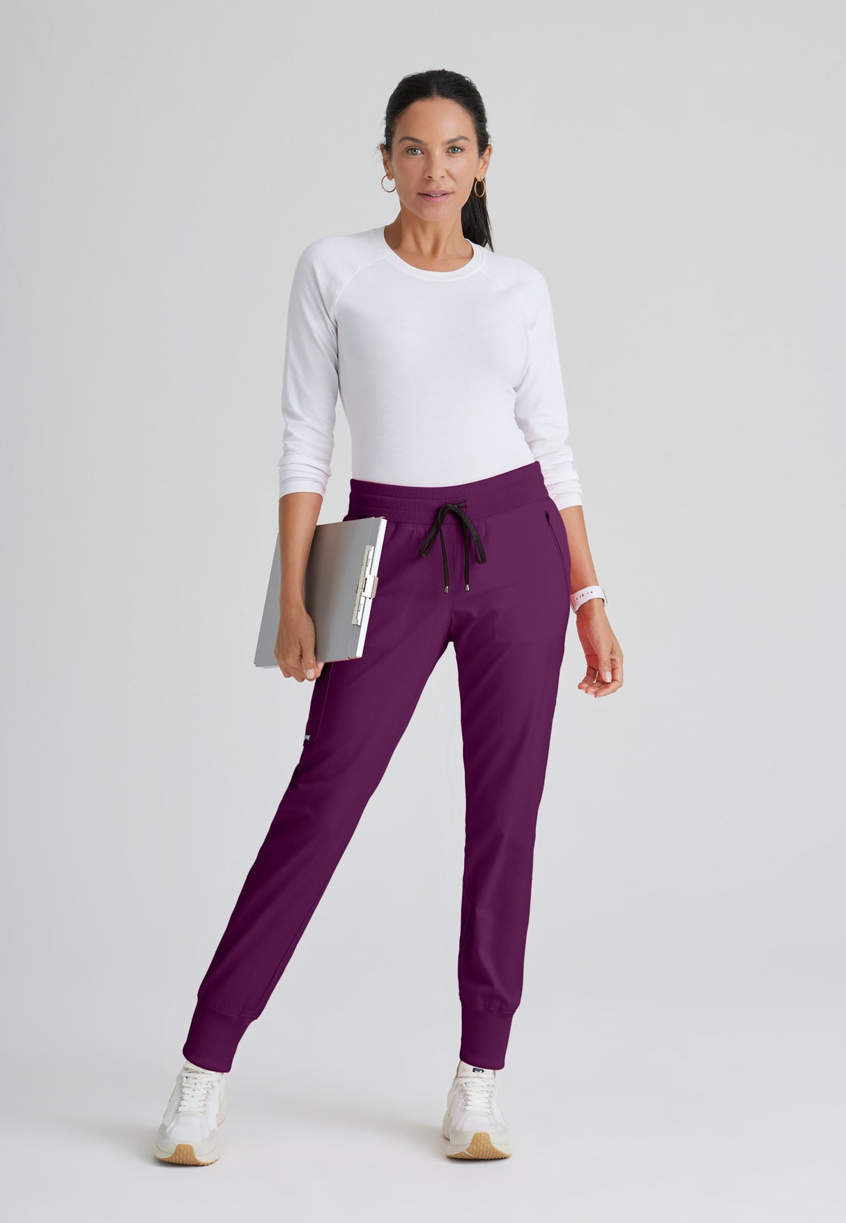 Grey's Anatomy™ Spandex Stretch Women's Eden 5-Pocket Mid-Rise Jogger Scrub Tall Pant