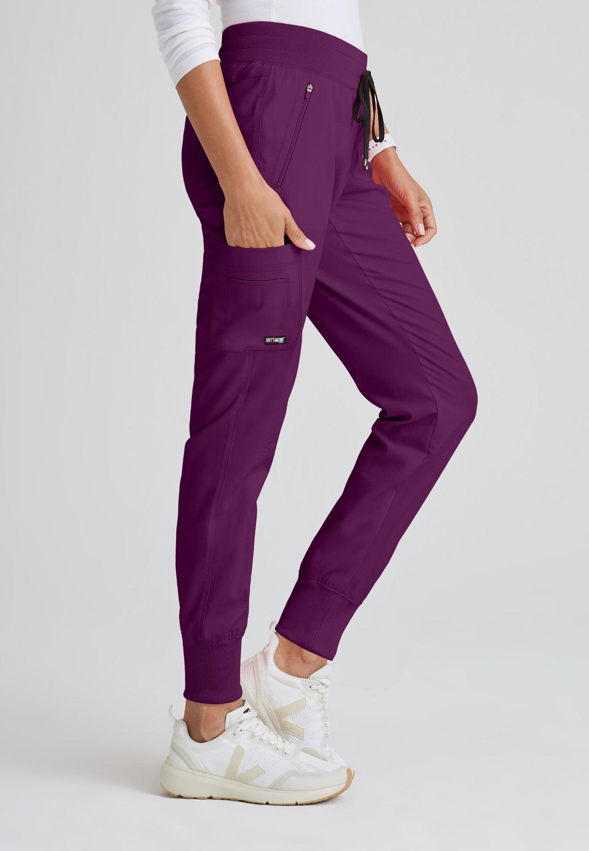 Grey's Anatomy™ Spandex Stretch Women's Eden 5-Pocket Mid-Rise Jogger Scrub Tall Pant