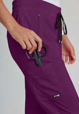 Grey's Anatomy™ Spandex Stretch Women's Eden 5-Pocket Mid-Rise Jogger Scrub Tall Pant