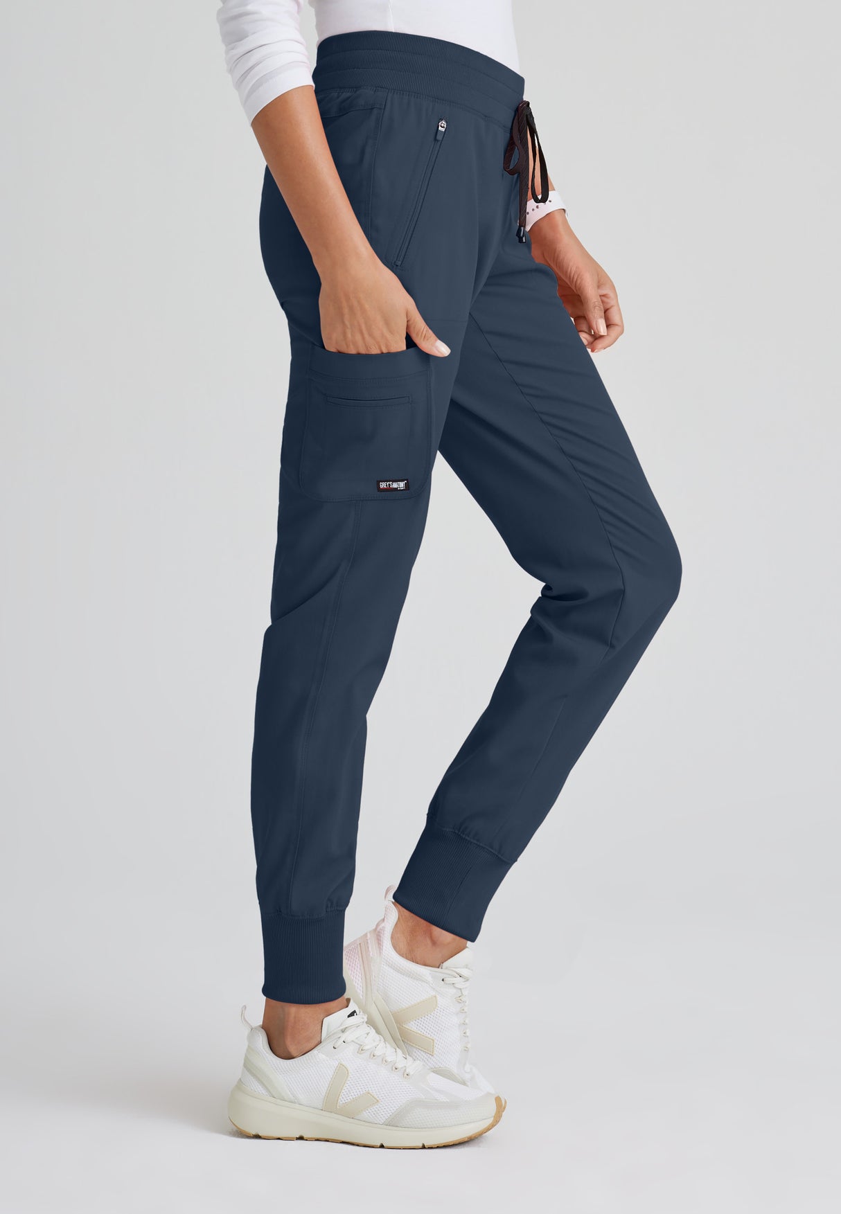Grey's Anatomy™ Spandex Stretch Women's Eden 5-Pocket Mid-Rise Jogger Scrub Tall Pant
