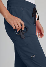 Grey's Anatomy™ Spandex Stretch Women's Eden 5-Pocket Mid-Rise Jogger Scrub Tall Pant