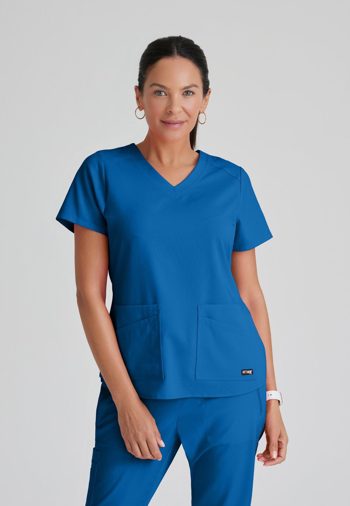 Grey's Anatomy™ Spandex Stretch Women's Emma 4-Pocket V-Neck Scrub Top