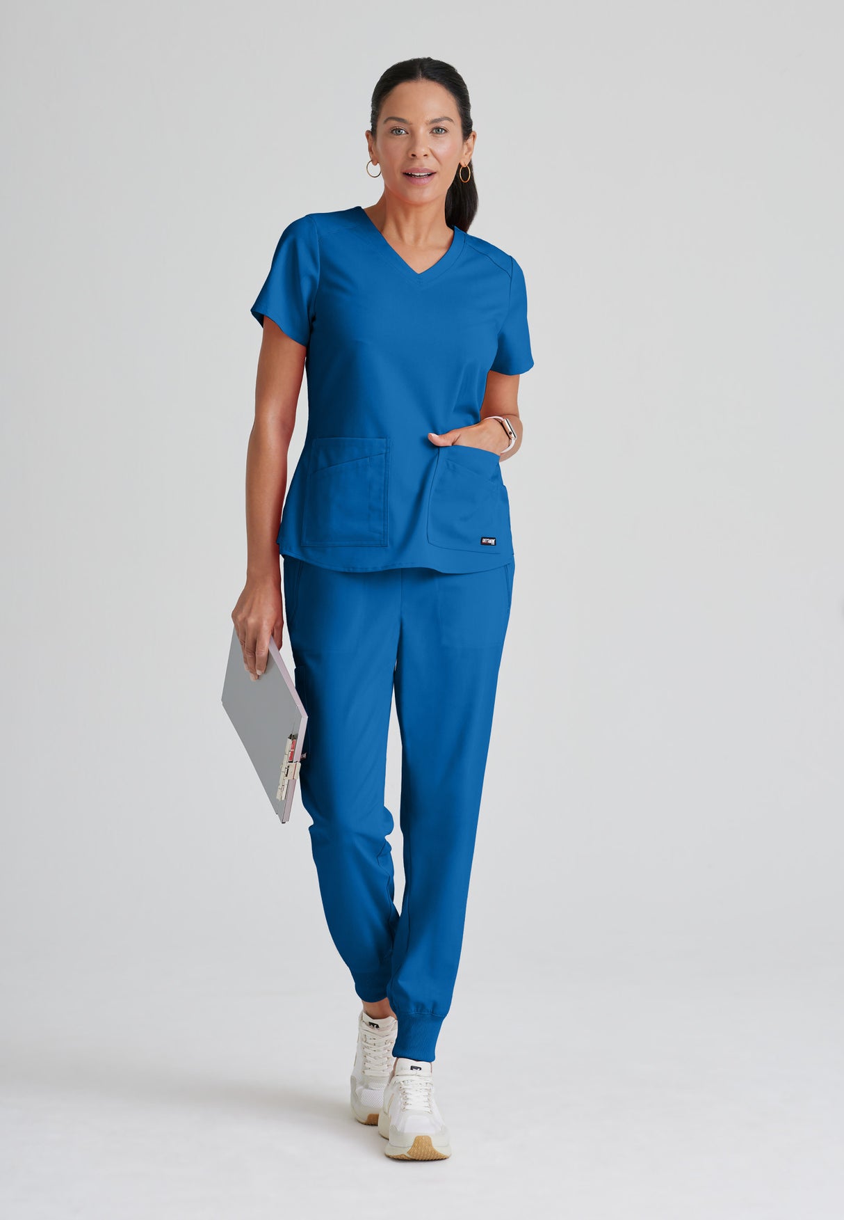Grey's Anatomy™ Spandex Stretch Women's Emma 4-Pocket V-Neck Scrub Top