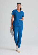 Grey's Anatomy™ Spandex Stretch Women's Emma 4-Pocket V-Neck Scrub Top
