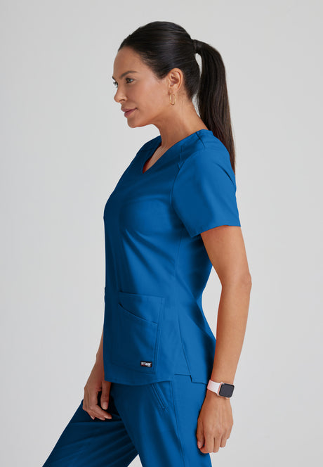 Grey's Anatomy™ Spandex Stretch Women's Emma 4-Pocket V-Neck Scrub Top