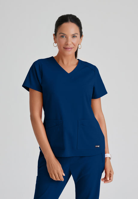 Grey's Anatomy™ Spandex Stretch Women's Emma 4-Pocket V-Neck Scrub Top