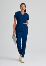 Grey's Anatomy™ Spandex Stretch Women's Emma 4-Pocket V-Neck Scrub Top