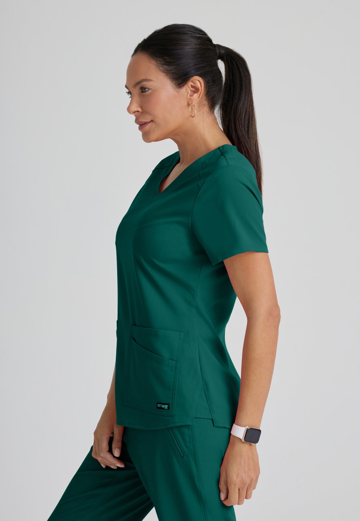 Grey's Anatomy™ Spandex Stretch Women's Emma 4-Pocket V-Neck Scrub Top
