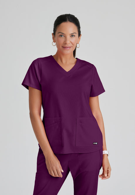 Grey's Anatomy™ Spandex Stretch Women's Emma 4-Pocket V-Neck Scrub Top