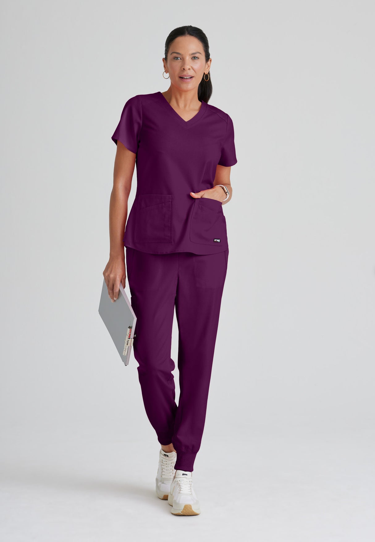 Grey's Anatomy™ Spandex Stretch Women's Emma 4-Pocket V-Neck Scrub Top
