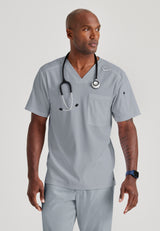 Grey's Anatomy™ Spandex Stretch Men's Murphy 2-Pocket V-Neck Scrub Top