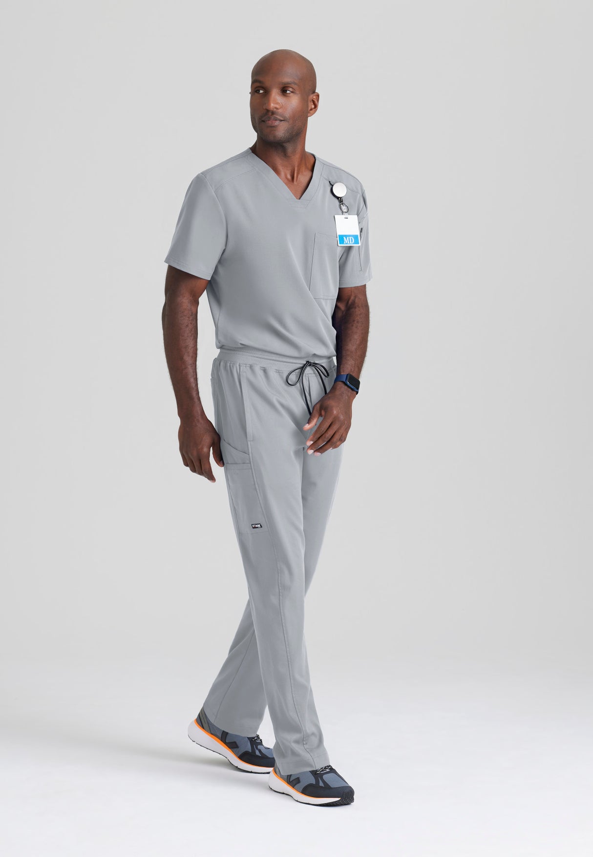 Grey's Anatomy™ Spandex Stretch Men's Murphy 2-Pocket V-Neck Scrub Top