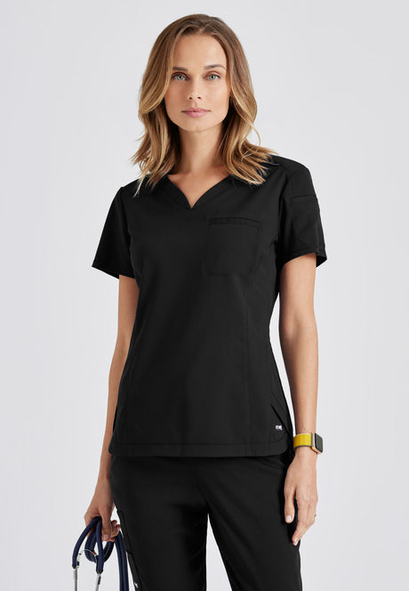 Grey's Anatomy™ Spandex Stretch Women's Capri 2-Pocket Hourglass V-Neck Scrub Top