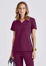 Grey's Anatomy™ Spandex Stretch Women's Capri 2-Pocket Hourglass V-Neck Scrub Top