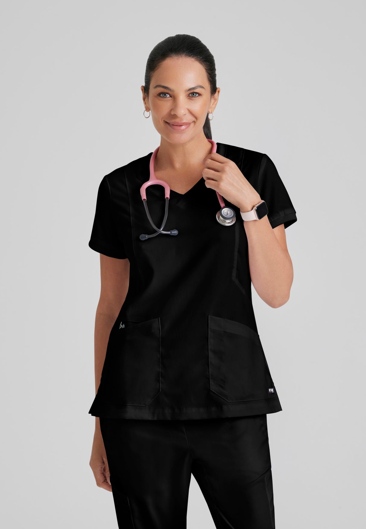 Grey's Anatomy™ Women's Kira Zipper-Pocket Scrub Top