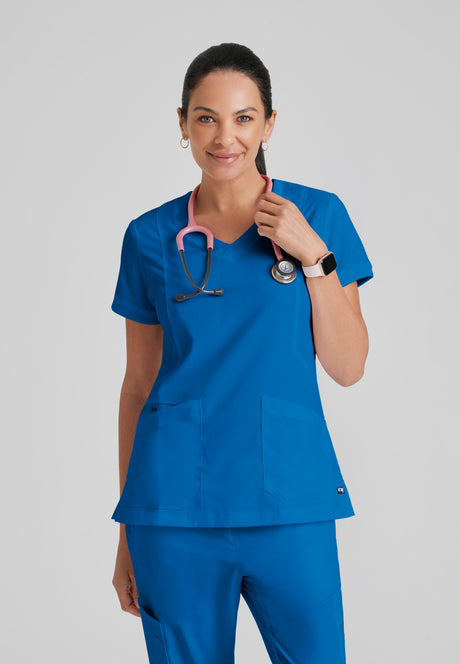 Grey's Anatomy™ Women's Kira Zipper-Pocket Scrub Top