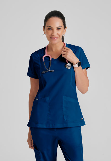 Grey's Anatomy™ Women's Kira Zipper-Pocket Scrub Top