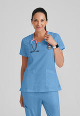 Grey's Anatomy™ Women's Kira Zipper-Pocket Scrub Top