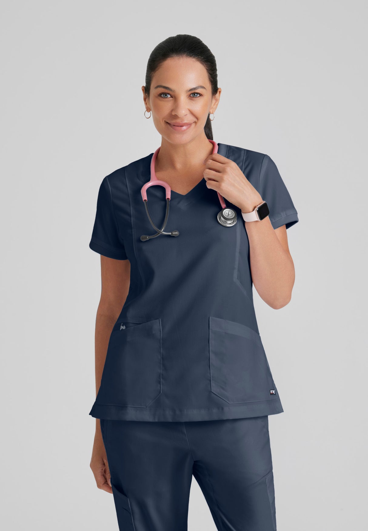 Grey's Anatomy™ Women's Kira Zipper-Pocket Scrub Top