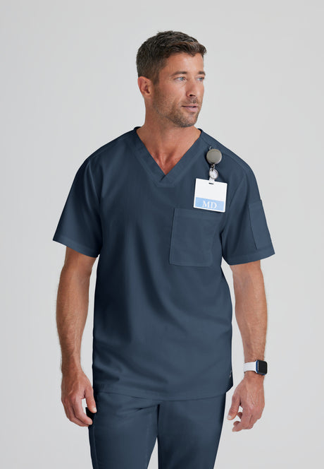 Grey's Anatomy™ Men's Evan 2-Pocket V-Neck Top