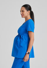 Grey's Anatomy™ Women's Lilah 4-Pocket Mock-Wrap Maternity Top