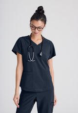 Grey's Anatomy™ Evolve Women's Rhythm 2-Pocket Piped V-Neck CiCLO® Scrub Top