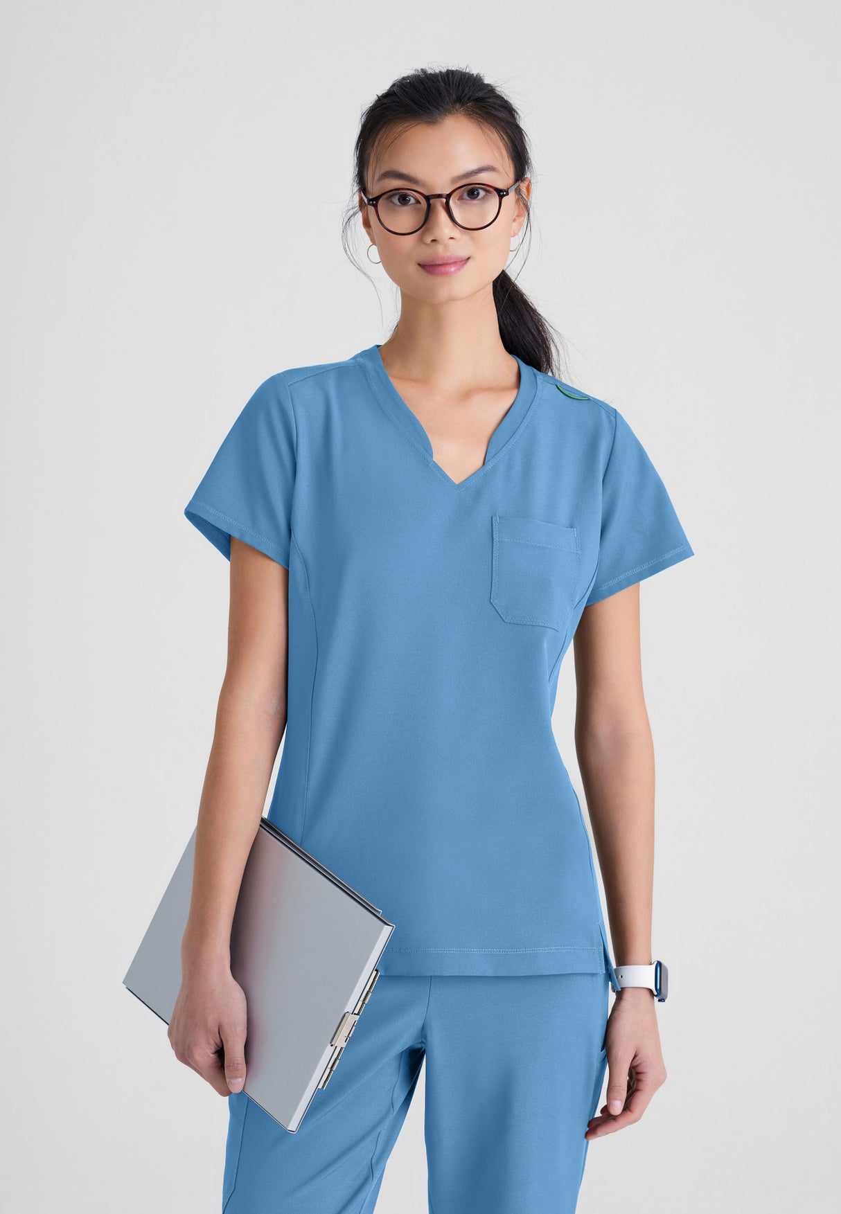 Grey's Anatomy™ Evolve Women's Sway 1-Pocket Banded V-Neck CiCLO® Scrub Top