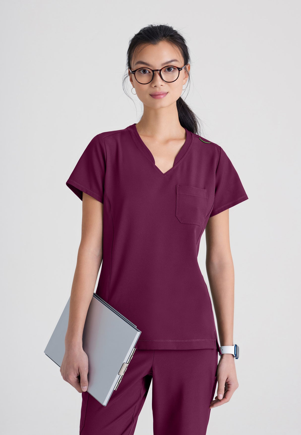 Grey's Anatomy™ Evolve Women's Sway 1-Pocket Banded V-Neck CiCLO® Scrub Top