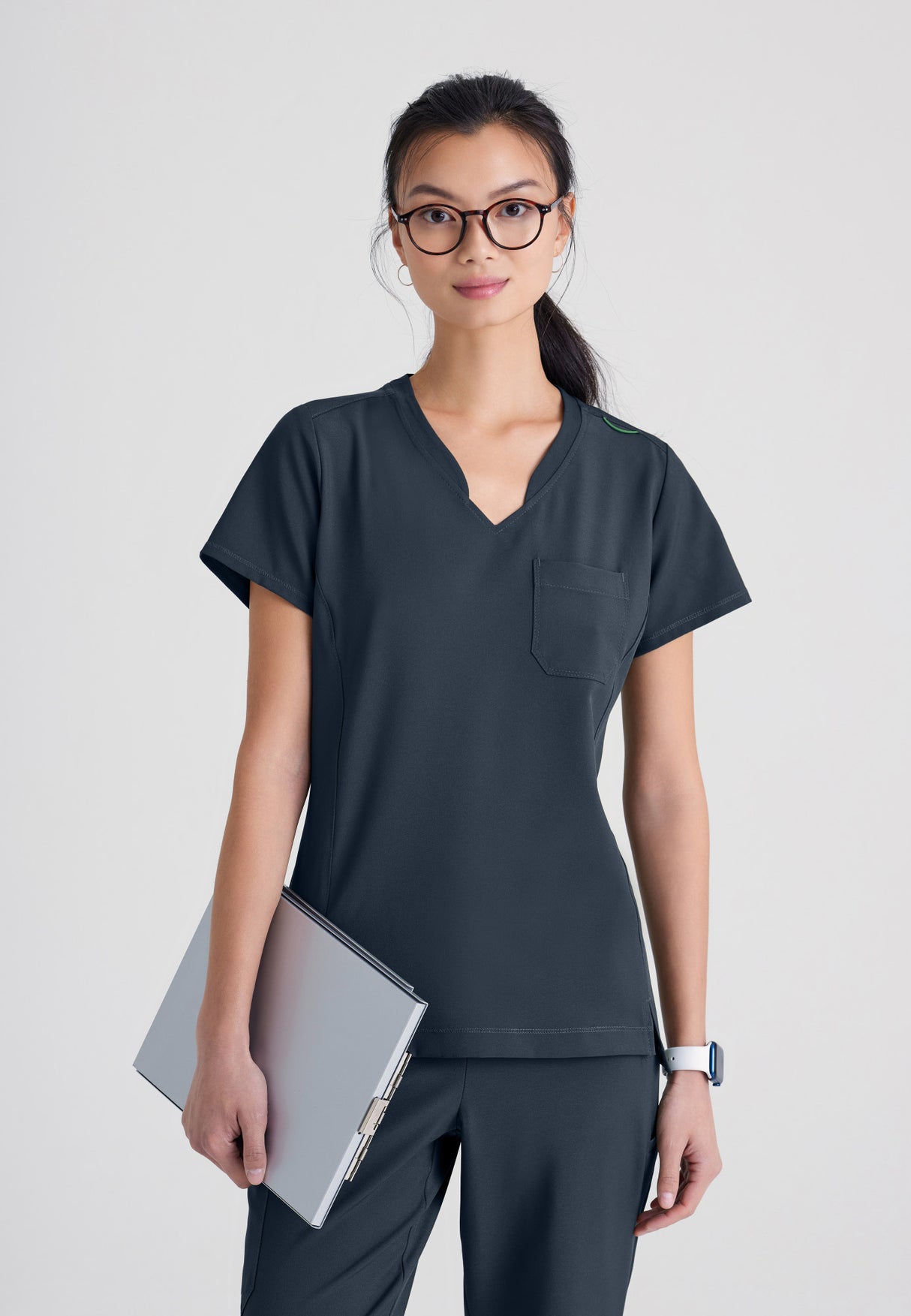 Grey's Anatomy™ Evolve Women's Sway 1-Pocket Banded V-Neck CiCLO® Scrub Top