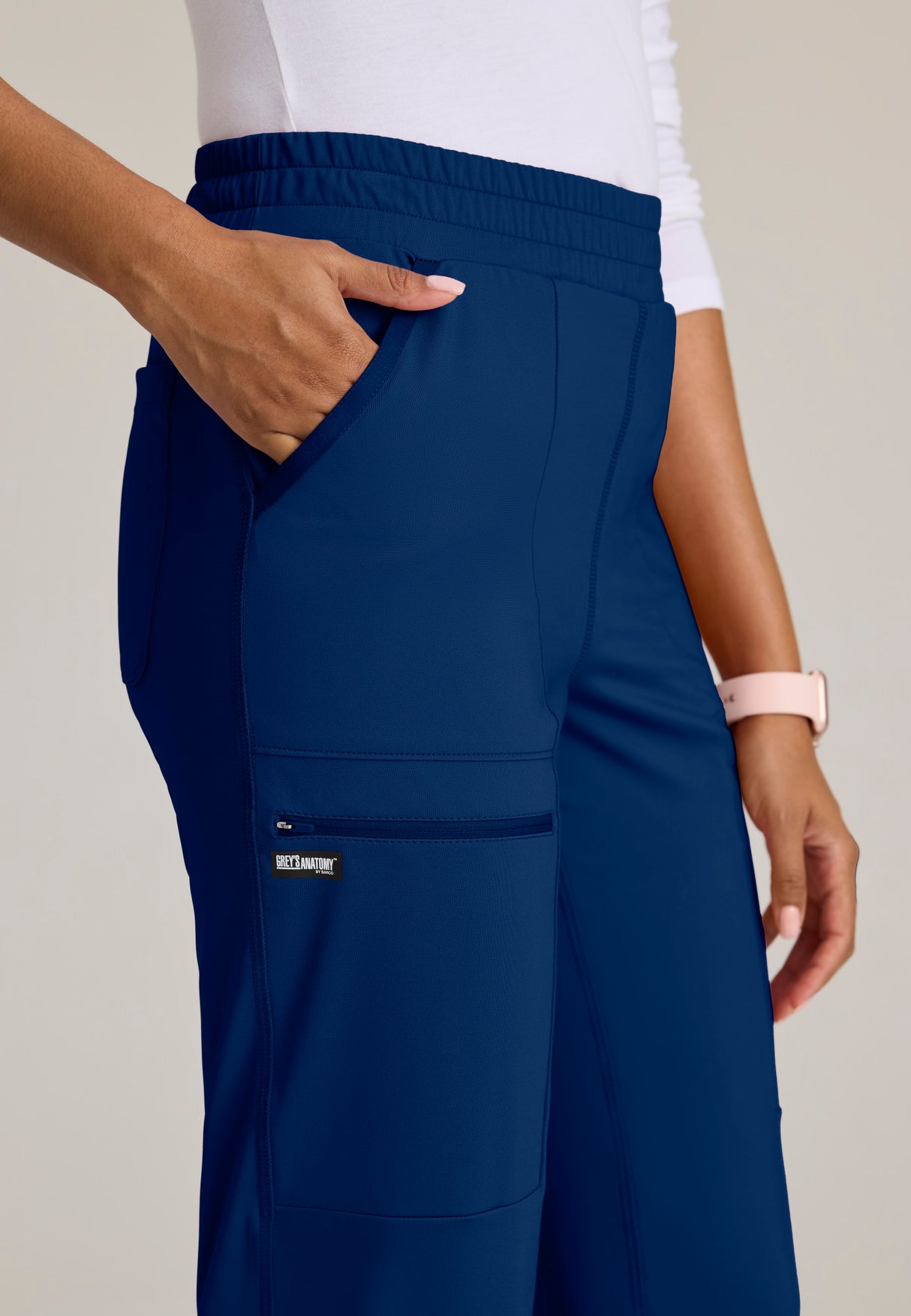 Grey's Anatomy Knit Stretch Momentum Women's 6-Pocket Straight Leg Pant
