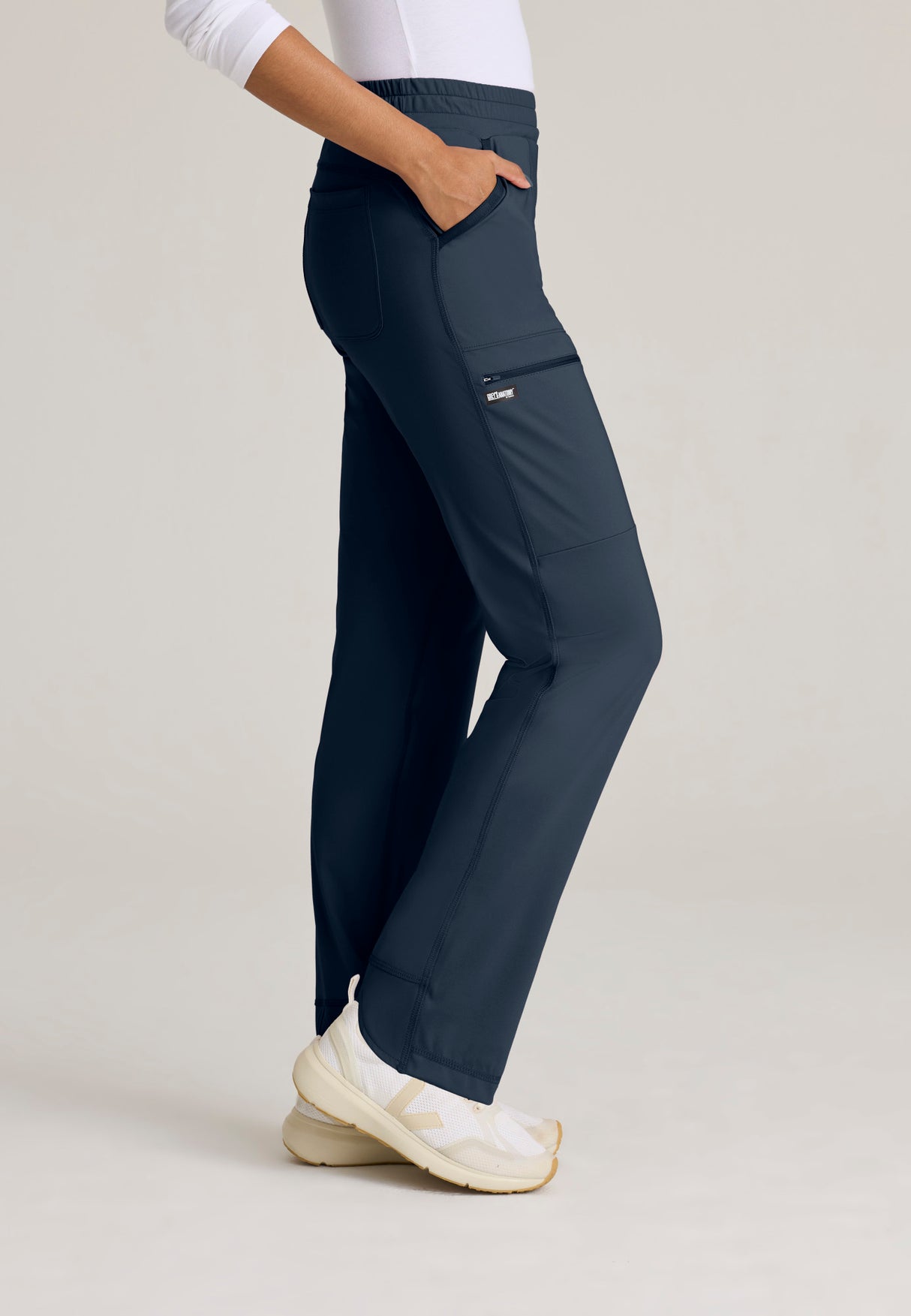 Grey's Anatomy Knit Stretch Momentum Women's 6-Pocket Straight Leg Pant